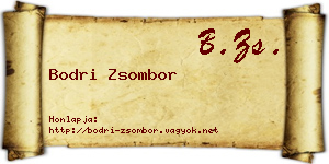 Bodri Zsombor névjegykártya