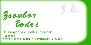 zsombor bodri business card